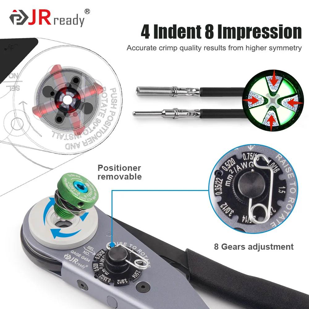 JRready ST6359 Deutsch Connector Kit, 2 3 4 6 8 12 Pin DT Connectors, Size 16 Solid Contacts 16-20AWG,Deutsch Crimp Tool