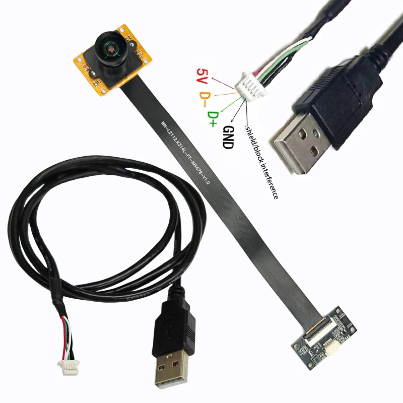 HD 4K  IMX415 3840H*2160V 90 degree lens 30fps USB2.0 Camera module Fixed Focus Free drive for face recognition and document