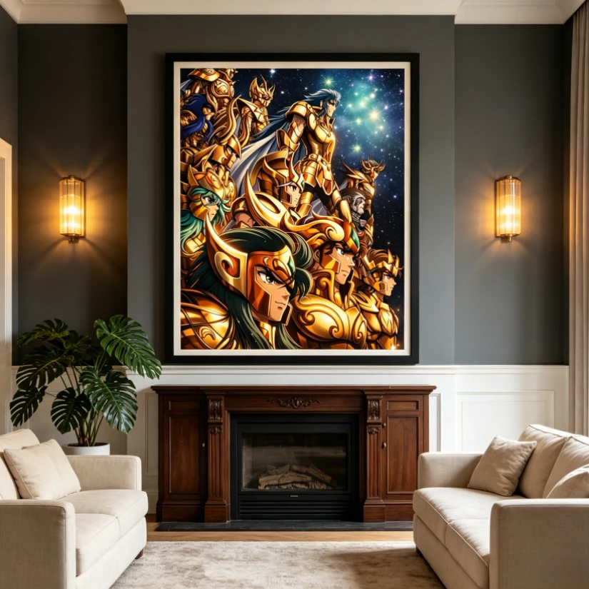 Gold Knight Saint Seiya 500/1000/1200/2000 PCS Jigsaw Puzzles Family Activity Game for Gameroom Home Decor Frameless