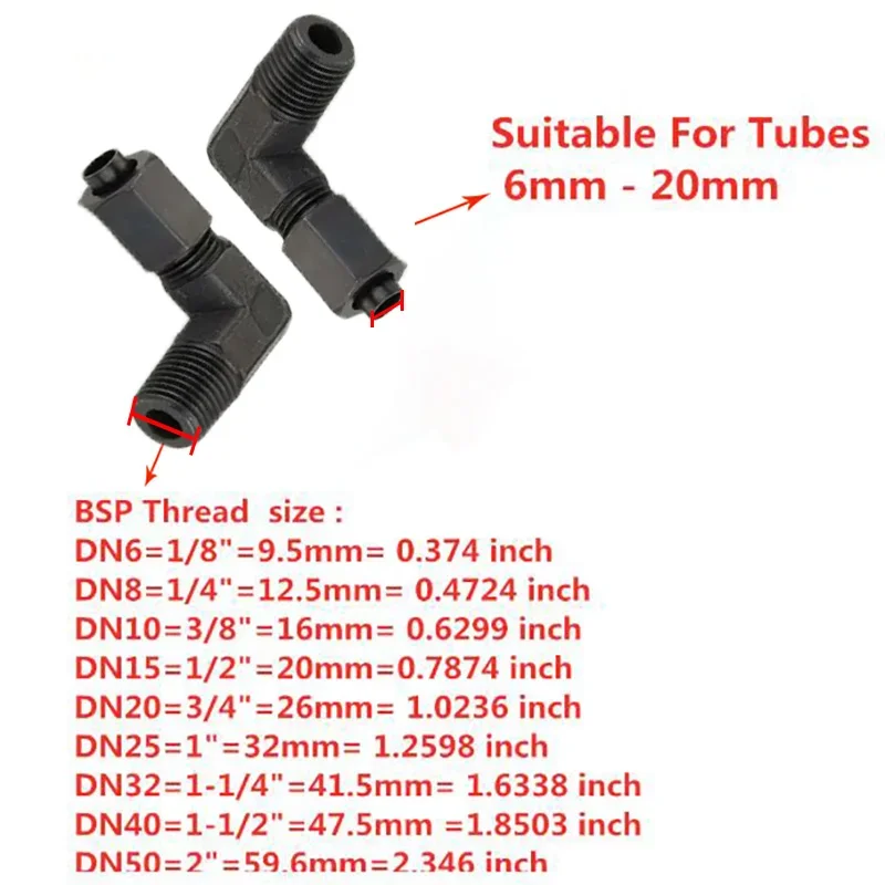 Hydraulic Pipe Joint High Pressure Flare Fitting Transition Joint Male Thread BSP 1/8