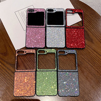 Luxury Sparking Flash Solid Color Back Cover For Motorola Razr 60 50 40 Ultra Sequin Shiny Hard PC Bling Lattice Phone Case
