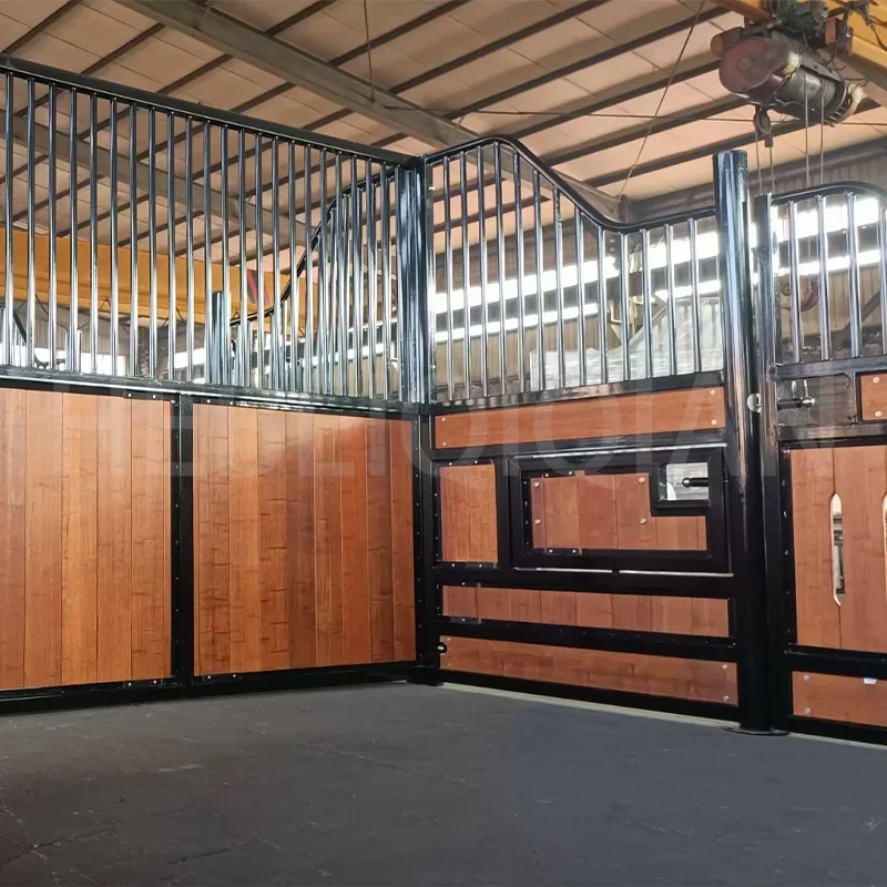 Wholesale Hot DIP Galvanized Heavy Duty Steel Metal Pipe Portable Horse Stalls Powder Coated Portable Horse Box Stable