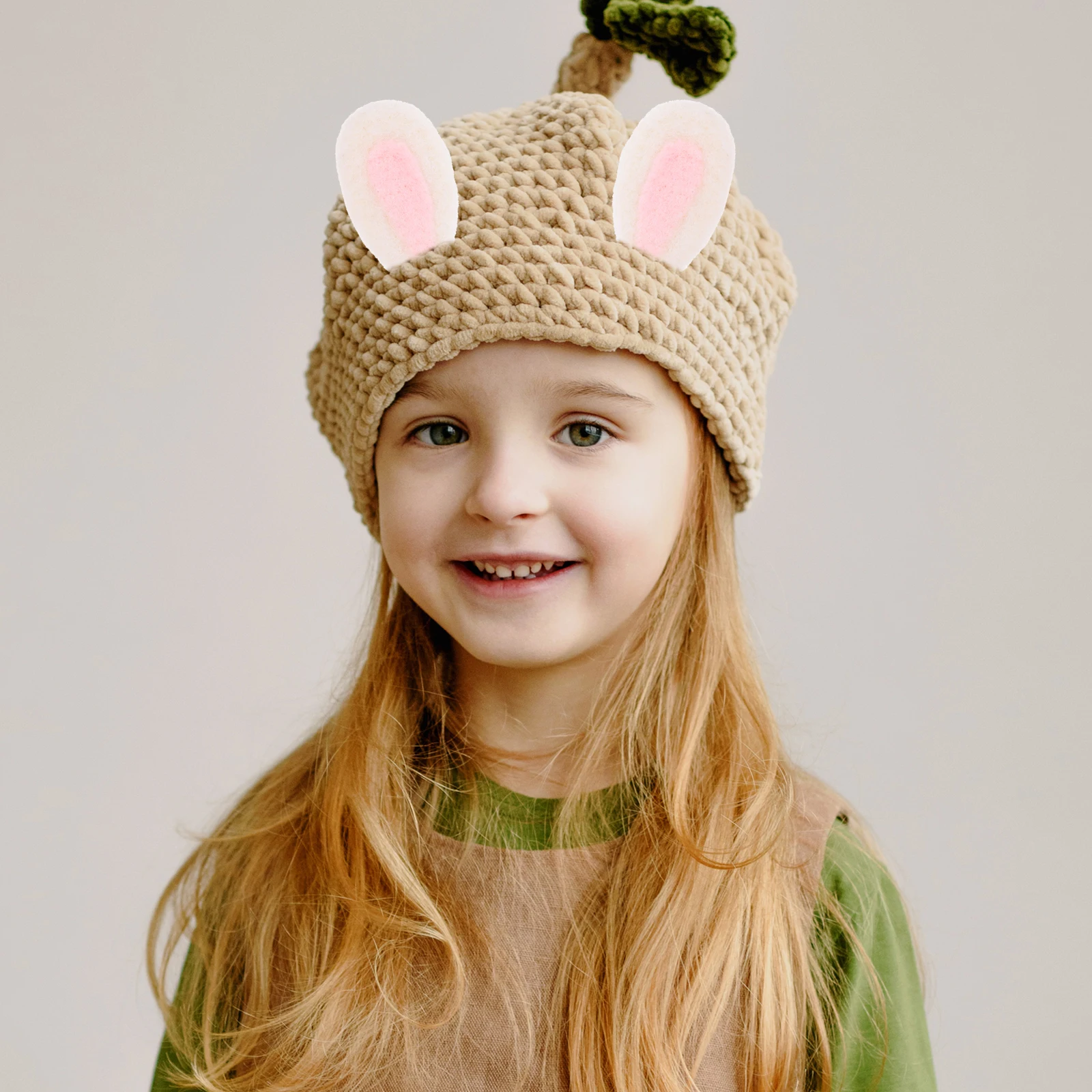 

4pcs Wool Felt Rabbit Ear Accessories Soft Durable Adorable Design Diy Crafts Earrings Hair Clips Phone Charms Creative