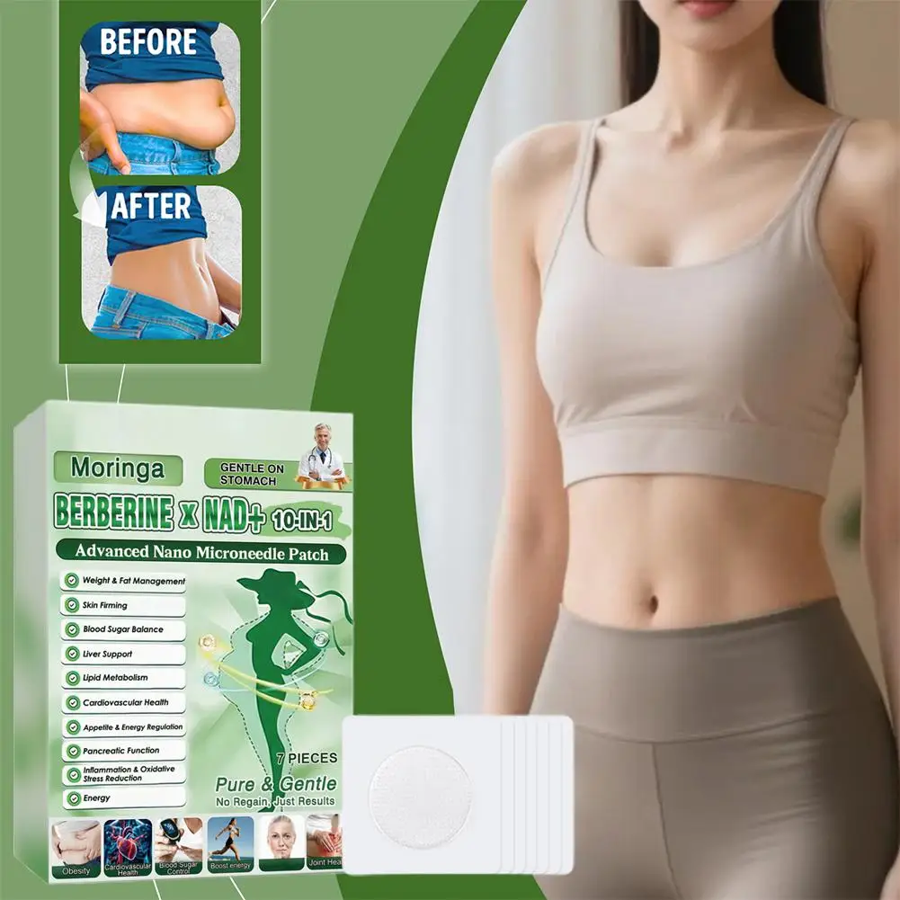 Moringa 10-In-1 Advanced Microdarts Patch For Blood Sugar Balance Lipid Metabolism Cardiovascular Health Energy Boost Body Stick