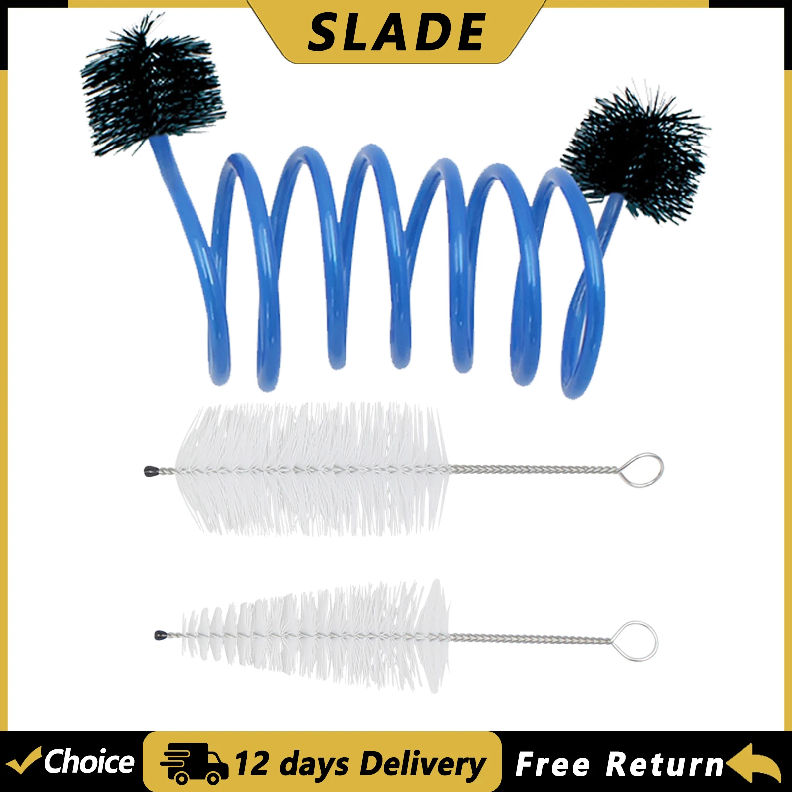 SLADE Trumpet Maintenance Kit Bendable Grasp Comfortably Accessory Snake Brush Mouthpiece Brush Cornet Cleaning Kit Trumpet Part