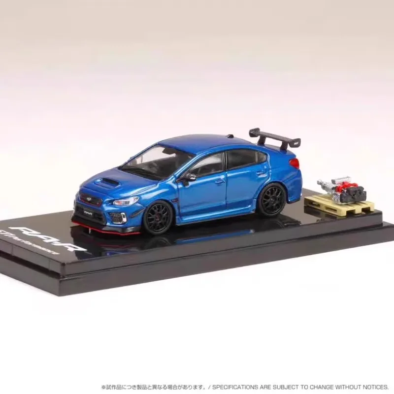 Nouveau produit en stock 1:64 WRX STI RA-R moteur EJ20 modèle de voiture en alliage moulé sous pression, jouet pour adolescents, à collectionner, cadeau d'anniversaire.
