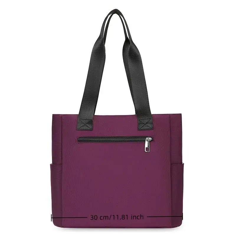 حقيبة كتف نايلون خفيفة الوزن مقاومة للماء ذات سعة كبيرة للعمل والمدرسة والسفر