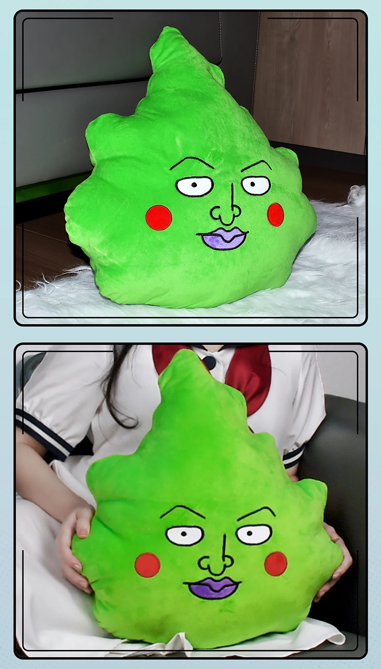 Anime Mobu Saiko Hyaku Mob Psycho 100 hoyuelos Cosplay juguetes de peluche de dibujos animados cojín almohada Dango ornamento mascota regalo de Navidad