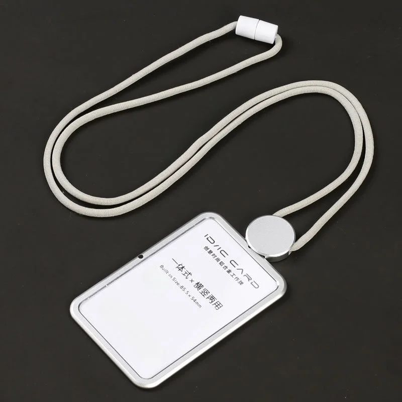 

Набор из 4 простых универсальных держателей для пропусков и бейджей с шнурком, высококачественные держатели для именных бейджей и пропусков для сотрудников