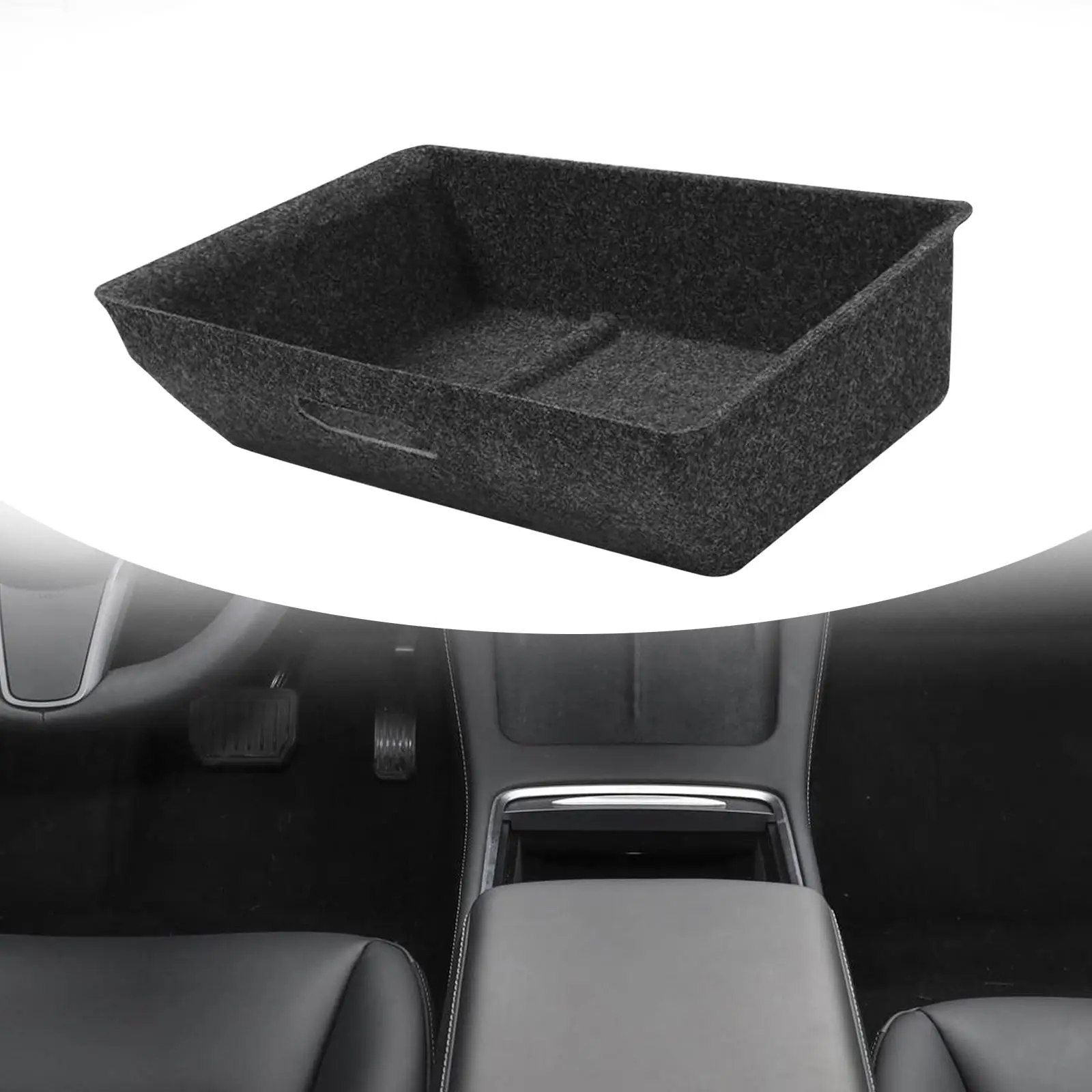 Underseat Storage Box Space Saving Black Accessories for Tesla Model Y