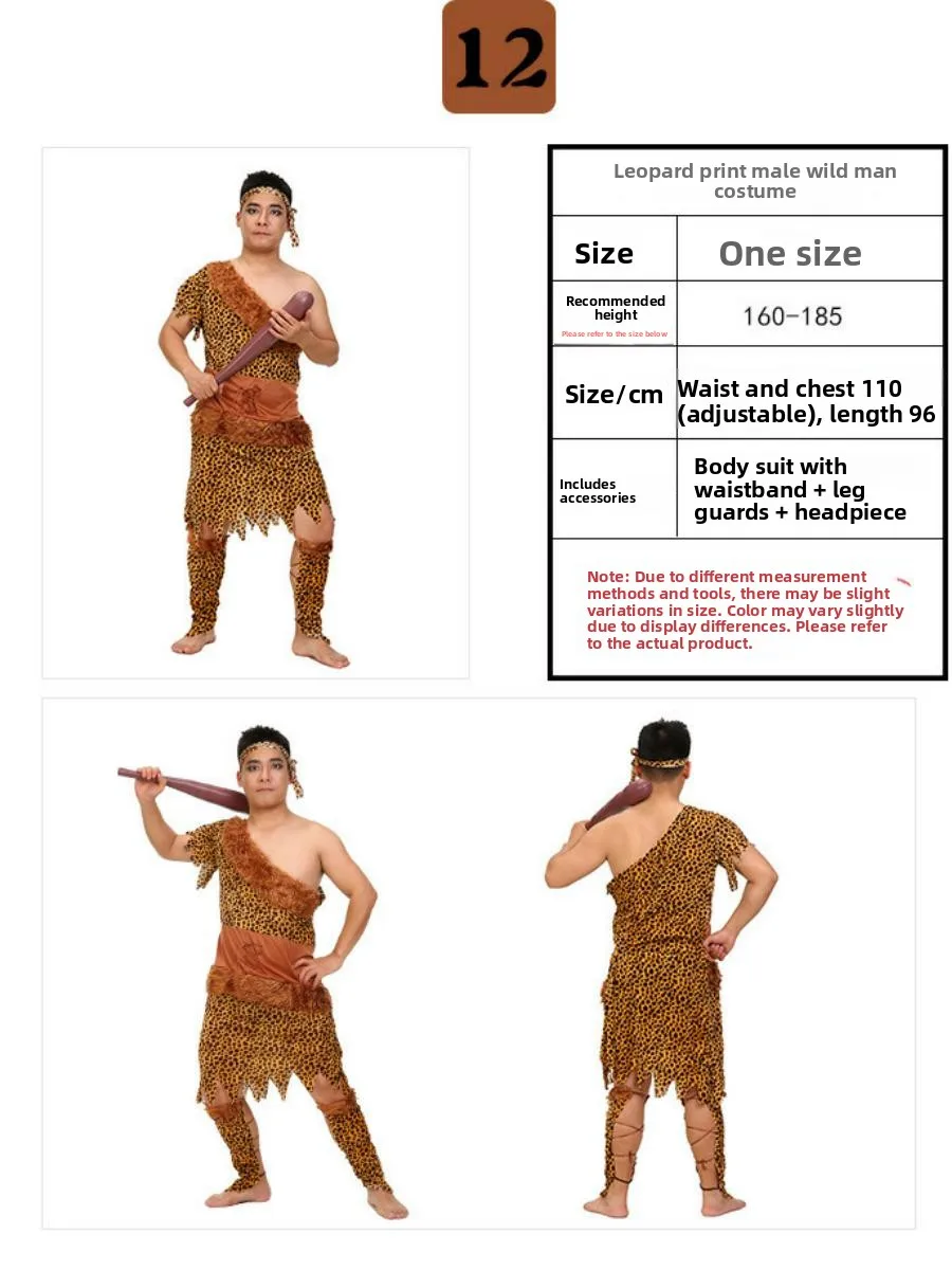 Costume cosplay per donna adulta loween Wildman Costume originale per avatar dell'essere umano Fibra di triacetato 00% Costume di scena