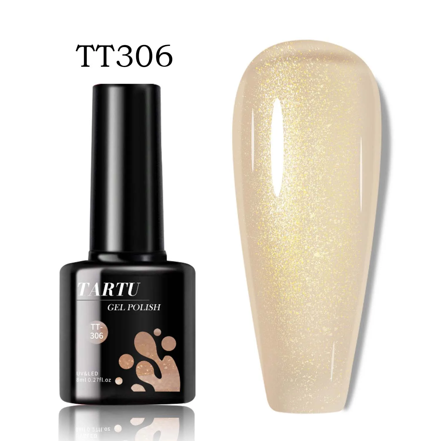 8 ミリリットルゴールドグリッターホログラフィックグリッタージェルネイルポリッシュリムーバブル LED/UV 長期持続グリッタースパンコールホームネイルアートサロン