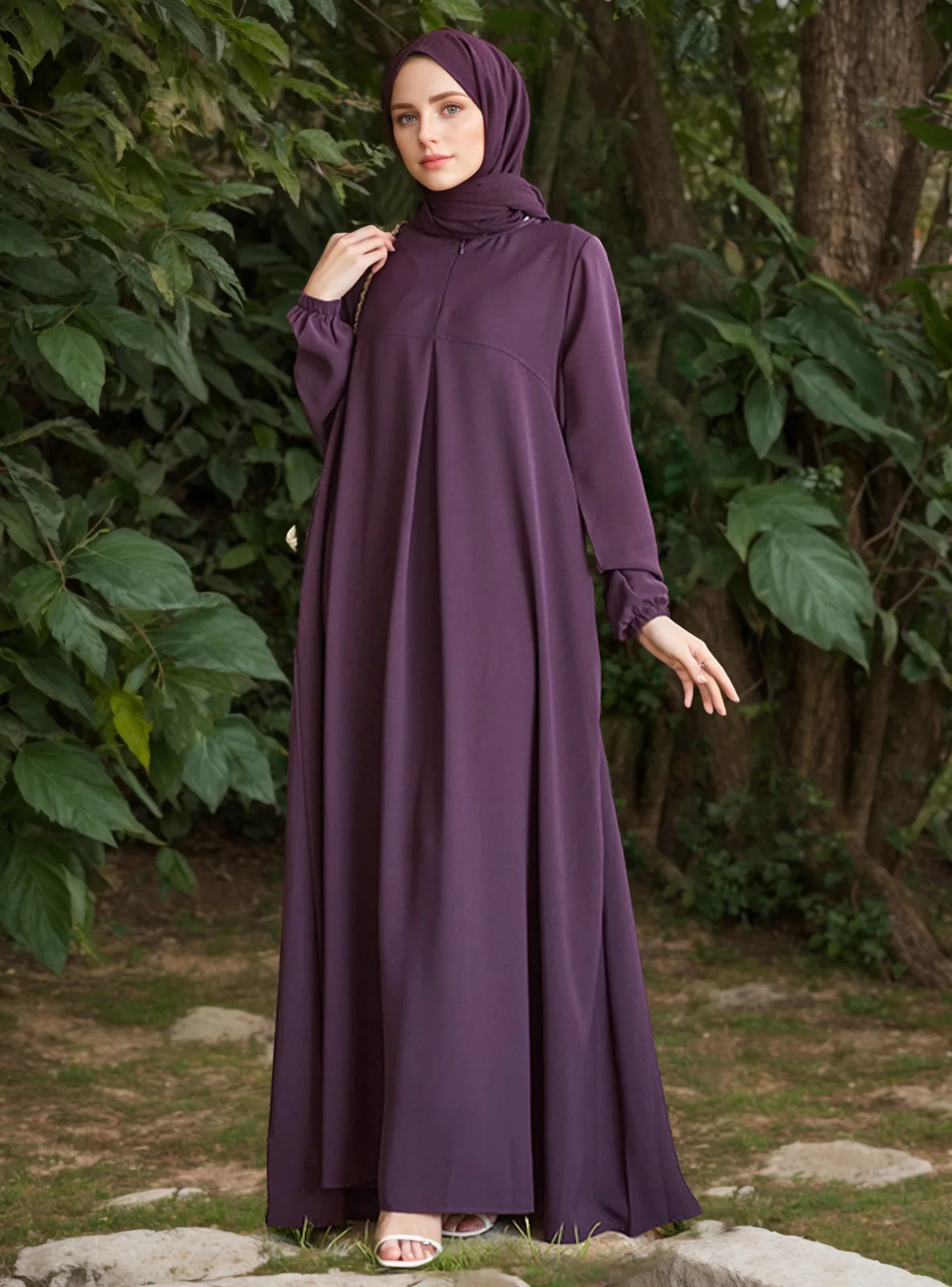 Casual Eid Mubarak Moda musulmana Abayas para mujeres Turquía Abaya gasa Dubai Kaftan vestido bata mujer caftán marroquí