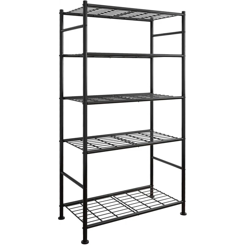 

5 Tier Shelf Organizer, Heavy Duty Garage Shelving Unit with Leveling Feet, Stable Metal Shelves, 33.0" W x 12.6" D x 72.0" H