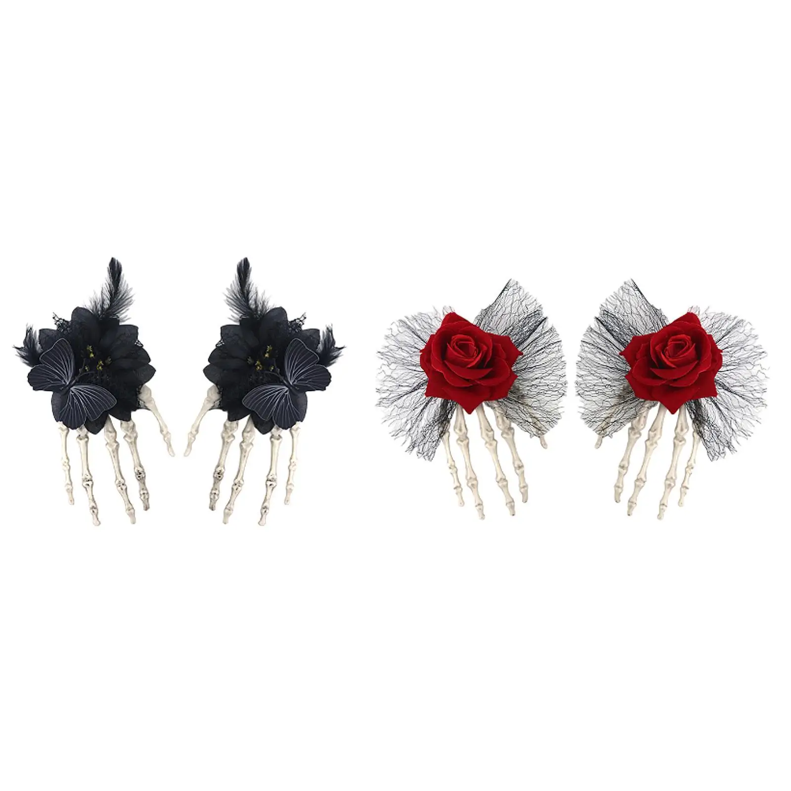 

2Pcs Halloween Hair Clips Headpiece Portable Clamps Decoration Hairpin for Party Dancing Thick and Thin Hair Cosplay Festival