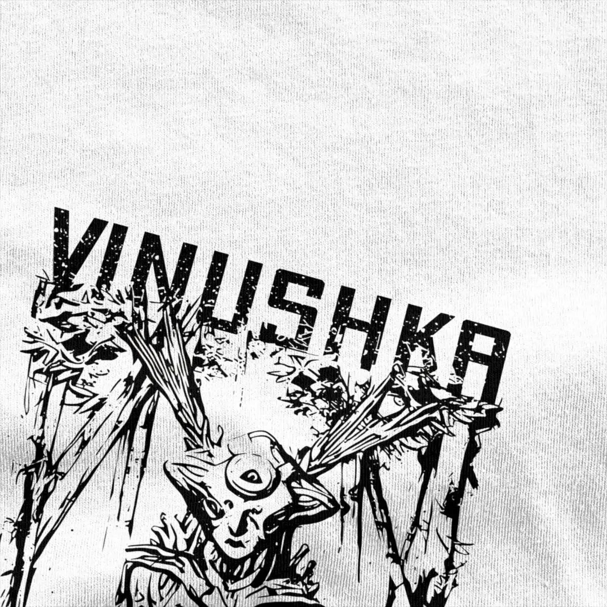 God Vinushka Fear And Hunger T Shirt Summer Vintage T-Shirts Pure Cotton Leisure Tee Shirt For Men's Short Sleeve Clothing