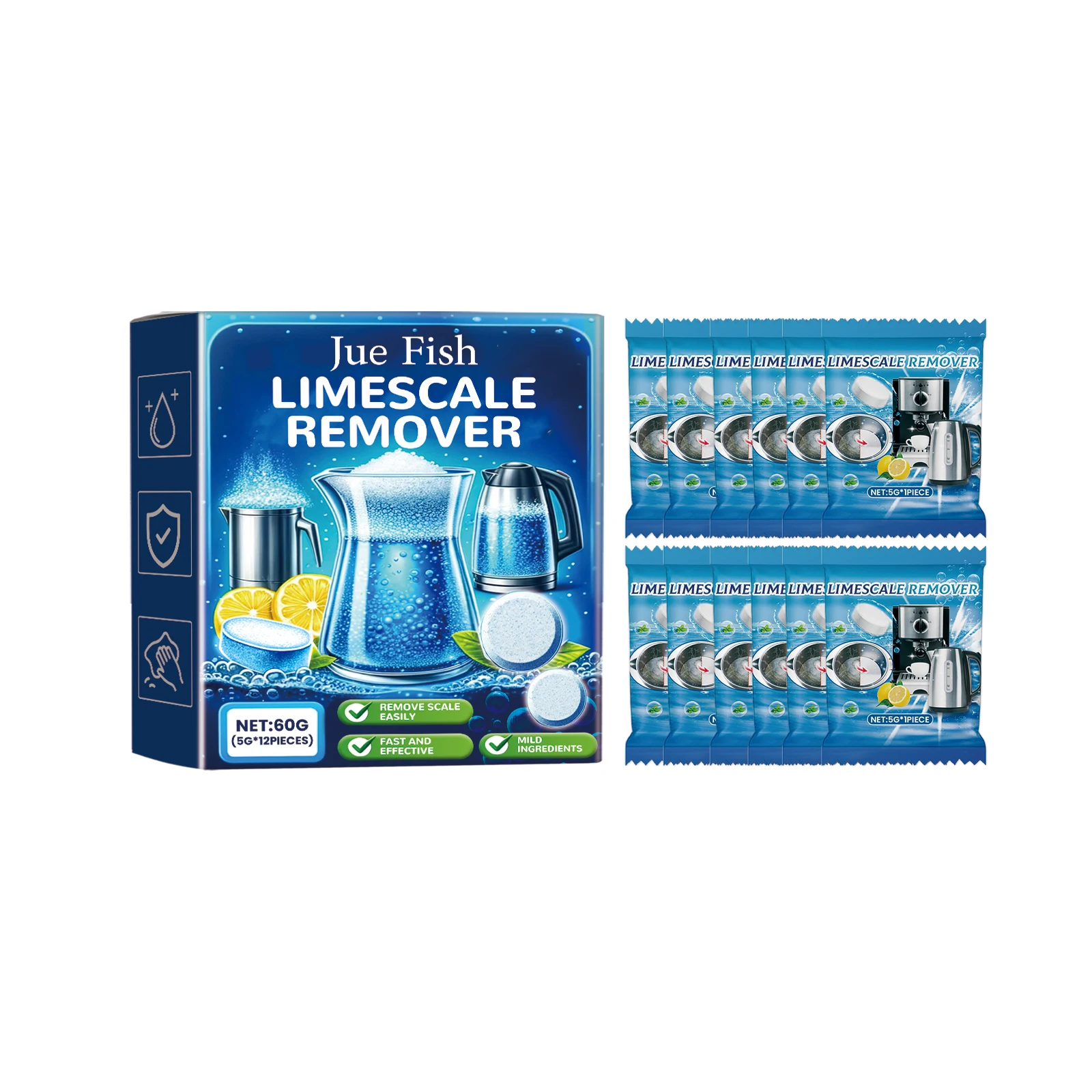 Limescale Cleaning Effervescent Tablets Limescale Efficient Decontamination And Mild Formula Electric Kettle Water Scale Remover