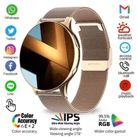 Nuevo reloj inteligente ultrafino Original para mujer, pantalla AMOLED de 1,32 "", HD 466x466, muestra siempre el tiempo, recordatorio de llamadas para mujer, reloj inteligente de regalo