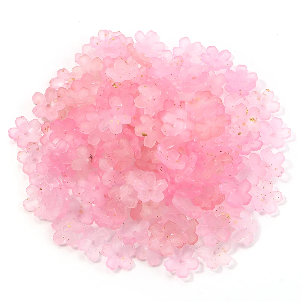 200 stks 11mm Acryl Bloemen Kralen Kleurrijke Vijf Bloemblaadjes Bloem Losse Kralen Voor Sieraden Maken DIY Ketting Oorbellen Accessoires