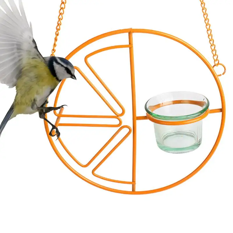 Oriole Bird Feeder Orange Metal Bird Feeders For Outdoors Bird Water Feeder For Garden Backyard Patio Deck Attracts Hummingbirds