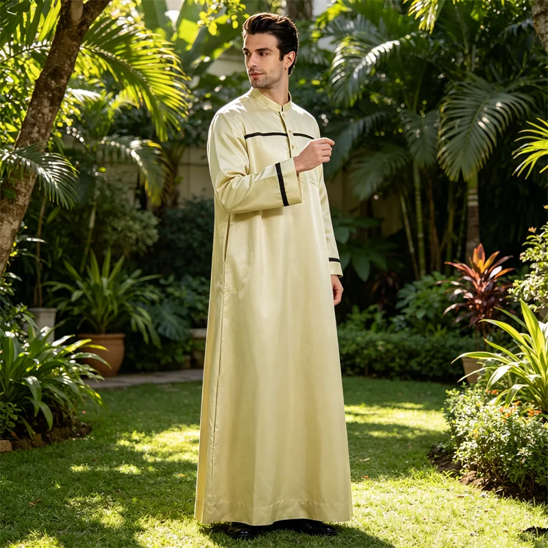 Dubai Men'S Fashion - Pakaian Muslim Pria Arab Saudi Thobe