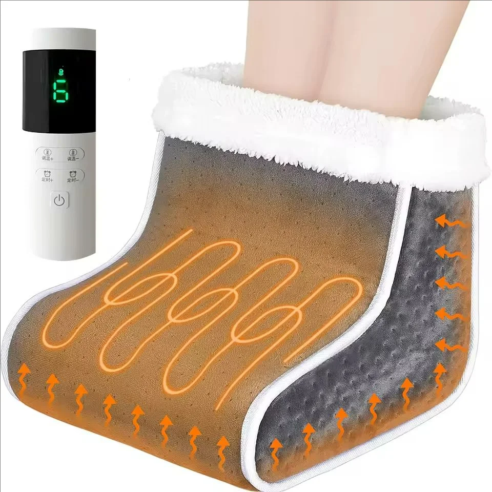 4 Modes Electric Foot Heater Timing Heating Control Setting Washable Heated Thermal Foot Warmer Massager Foot Care Pad Cushion