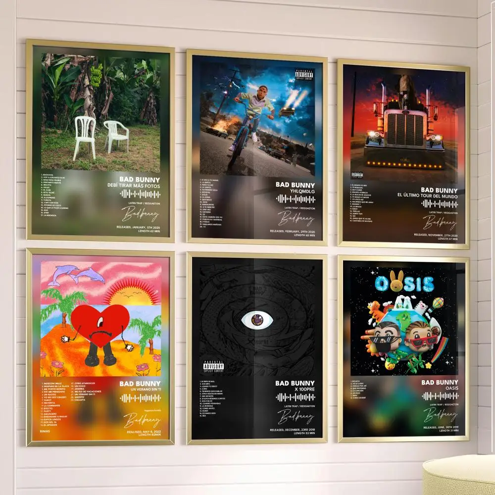 Poster, Musik-Album-Cover für Zimmer, Leinwandgemälde, Kunstdruck, Heimwanddekoration, Bild, Geschenk, Bads Bunny Album