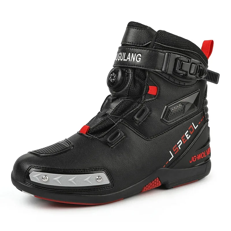 Motorcycle Boots Four Season Men'S Plus Size High-Top Safety Protection Motorcycle Shoe Cross Country Boots Outdoor Riding Boots
