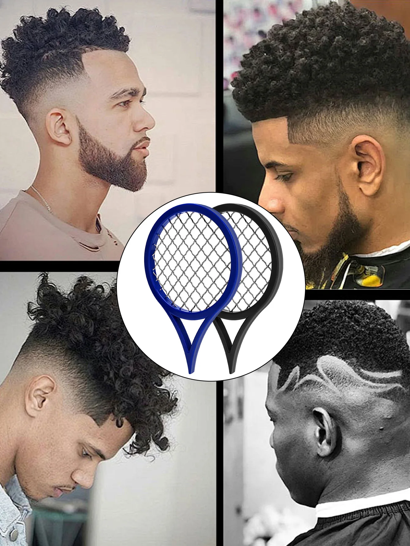 

Professional Hair Twist Brush, Afro Curl Coil Wave Hair Styling Tool, Barber Mesh Brush For Lush Curly Hair Dreadlocks