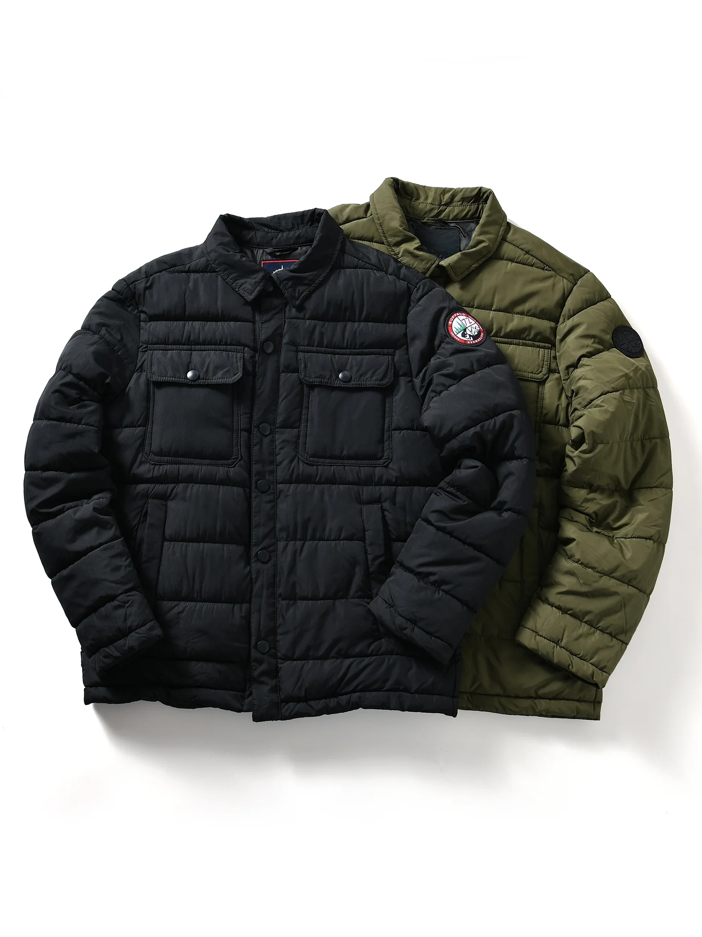 

Мужская повседневная теплая хлопковая куртка для улицы, осень-зима, полиэфирное волокно, свободная посадка, длинная застежка на одной пуговице