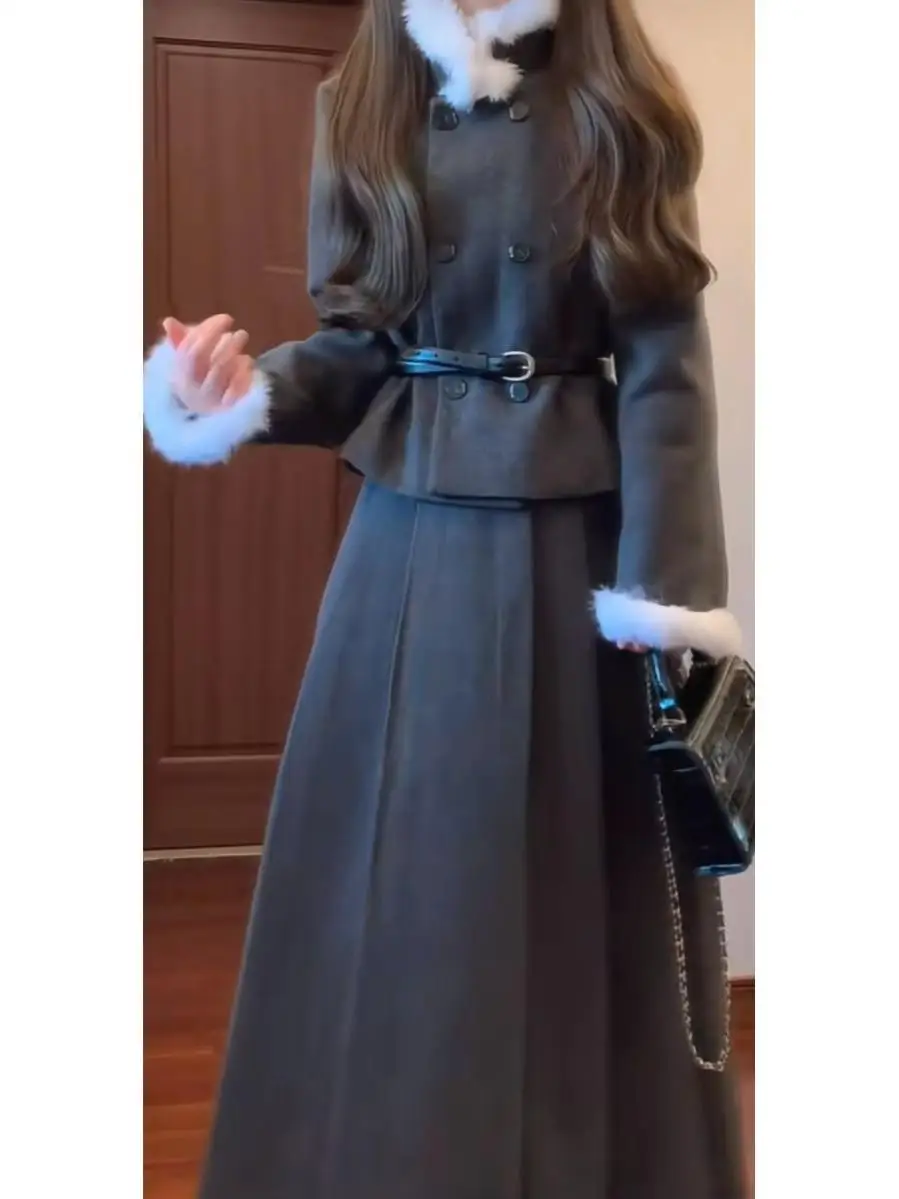 

Новогодний модный комплект Rich Miss: женский костюм-двойка с длинными рукавами, брюками и воротником-стойкой на пуговицах, в юго-восточноазиатском стиле