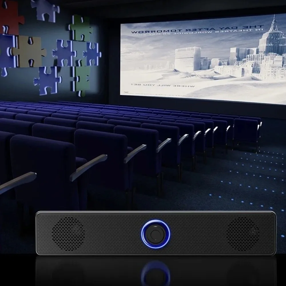 Long Bar Speaker Wired PC Soundbar Wireless Stereo Bluetooth Speaker Compact Stereo Strong Bass USB Powered Soundbar For PC view 4