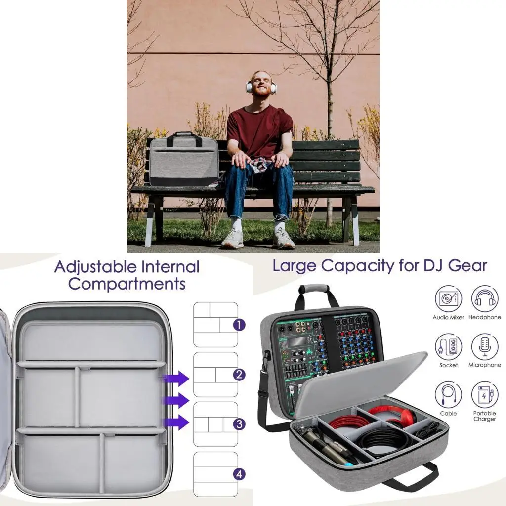 

652F Professional Mixer Storage Bag Water Resistant Exterior Shockproof Interior Box