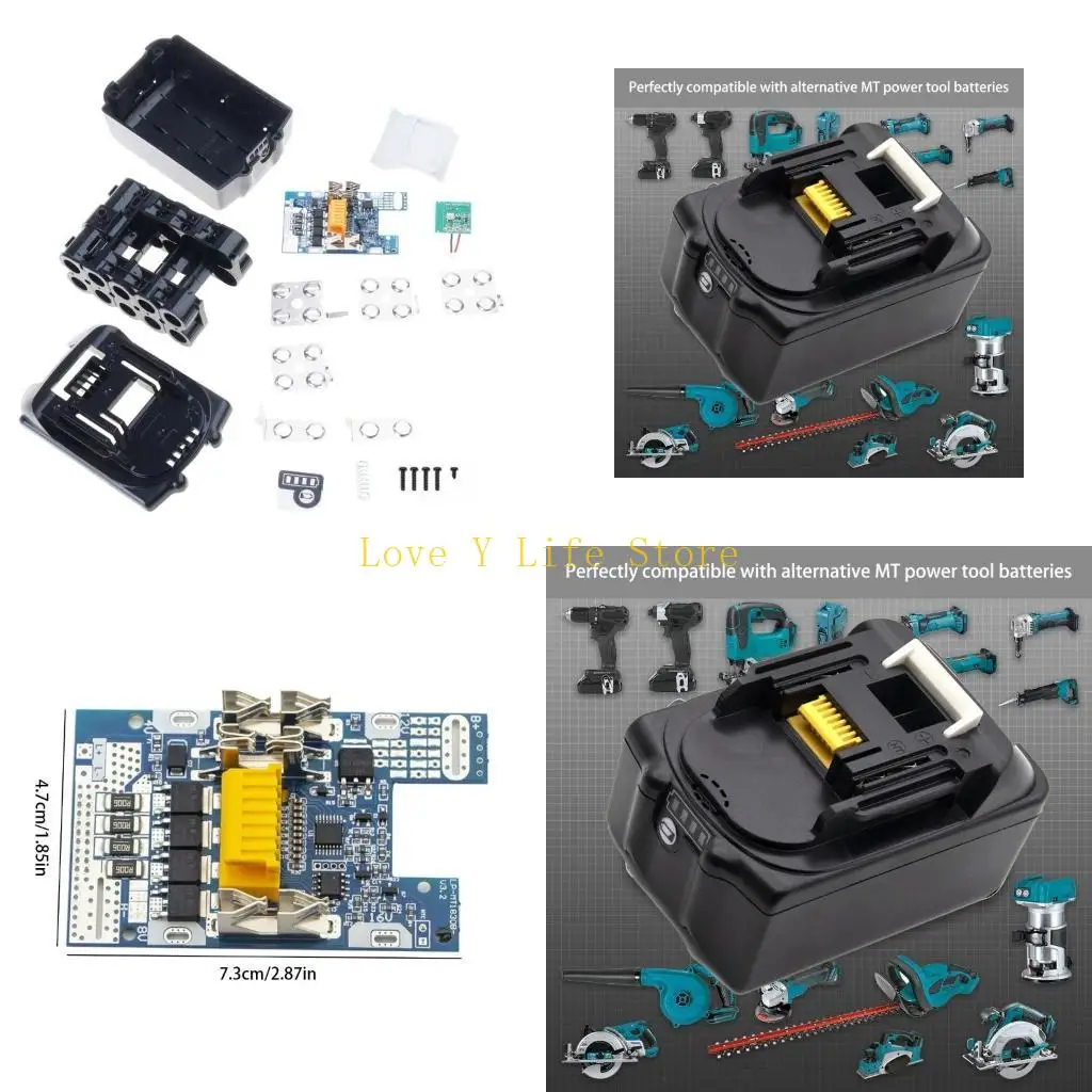 

L74C Корпус аккумуляторной батареи электроинструмента Пластиковый перезаряд Защита от перегреваЗамена