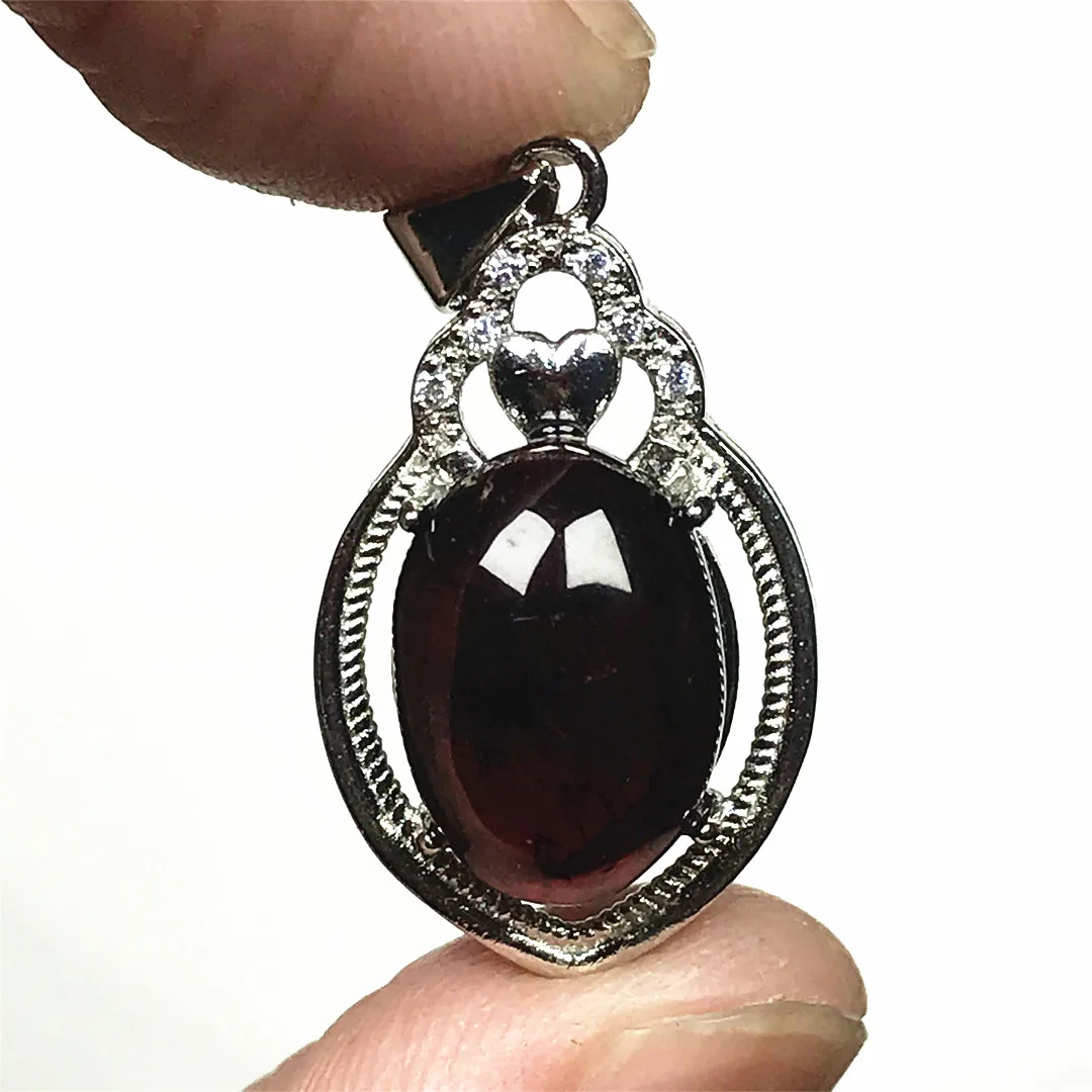 Top Natural Red Garnet Stone Pendant For Woman Lady Man Love Gift 12x8mm Beads Gemstone Silver Stone Reiki Crystal Jewelry AAAAA