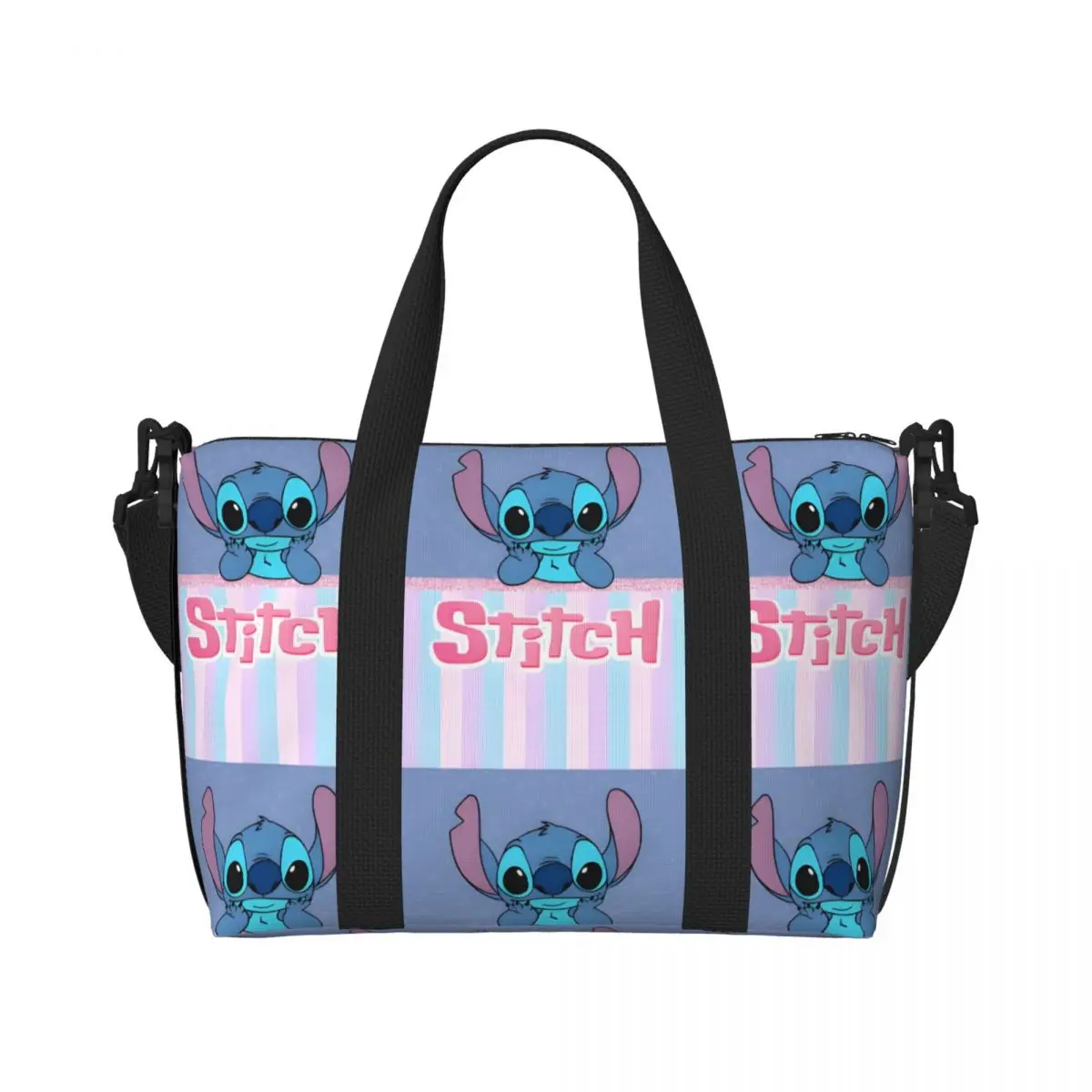

Custom Stitch Printed Tote Bag Women Large Capacity Cute Cartoon Beach Gym Shoulder Travel Bag
