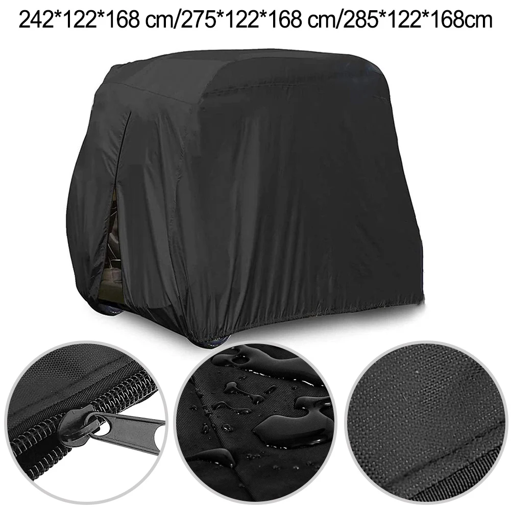 

1pc Golfs Cart Cover S/M/L Waterproof Cover Rain Snow Cover 210D Polyester For Golf Cart For EZGO Club Car 4 Passengers