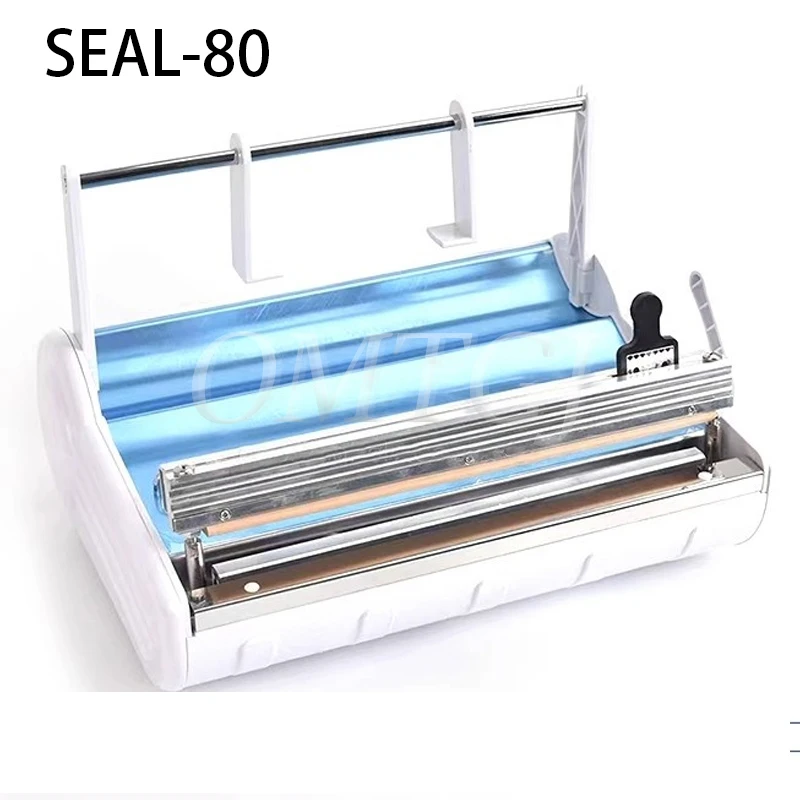 

SEAL80-2 Dental Sealing Machine Sterilization Bag Packaging Machine Disinfection Bag Sealer With Stand AC220V 50Hz 500W 0-250mm