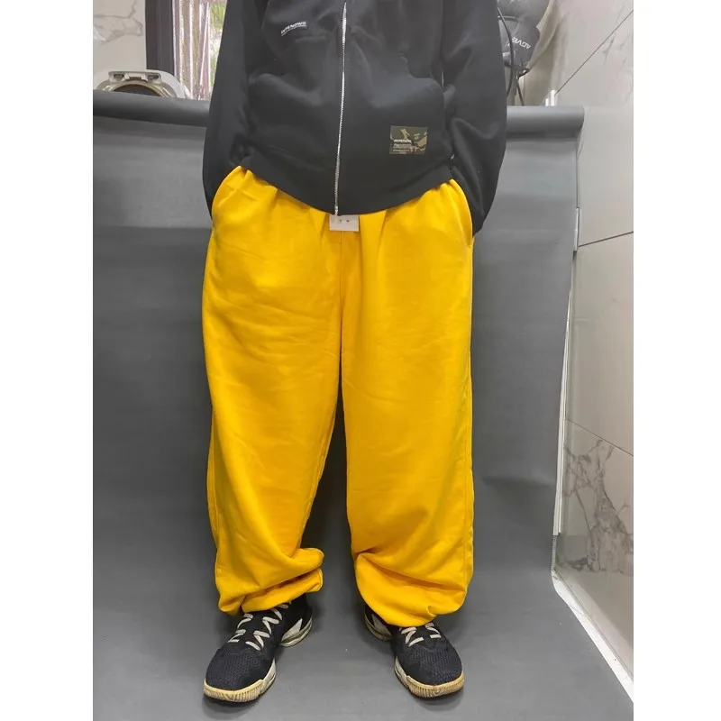 Fashion Men Sweatpants Streetwear Hiphop Joggers Casual Loose Baggy Wide Leg Track Pants Cotton Plus Size 4XL Dance Clothing