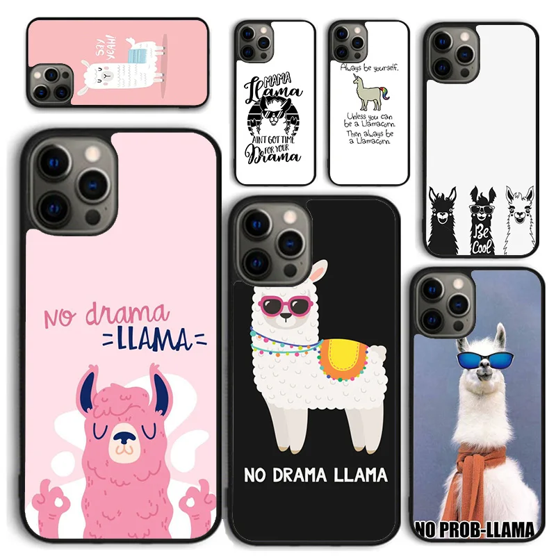 

Чехол для телефона No Drama Prob Llama Lama для iPhone 17 Air 16 PRO MAX 15 14 PLUS 11 12 13 Back Cover Fundas Shell