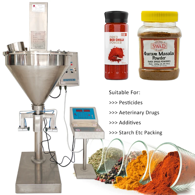 Máquina de embalagem semiautomática de aço inoxidável com entrega rápida, 10-5000g, alimentação de café, leite em pó