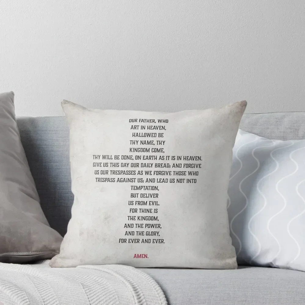 

The Lord's Prayer Throw Pillow Luxury Cushion Cover Pillow Covers Decorative anime girl christmas cushions covers pillow