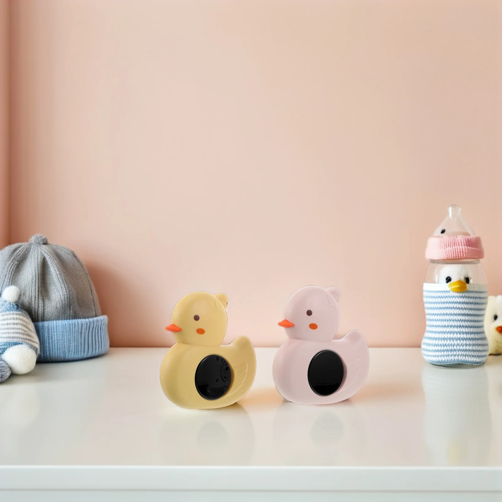 2Pcs Infant Bath Thermometer Yellow Pink Water Temperature Monitor for Babies Fast Response Thermometer for Bathtub