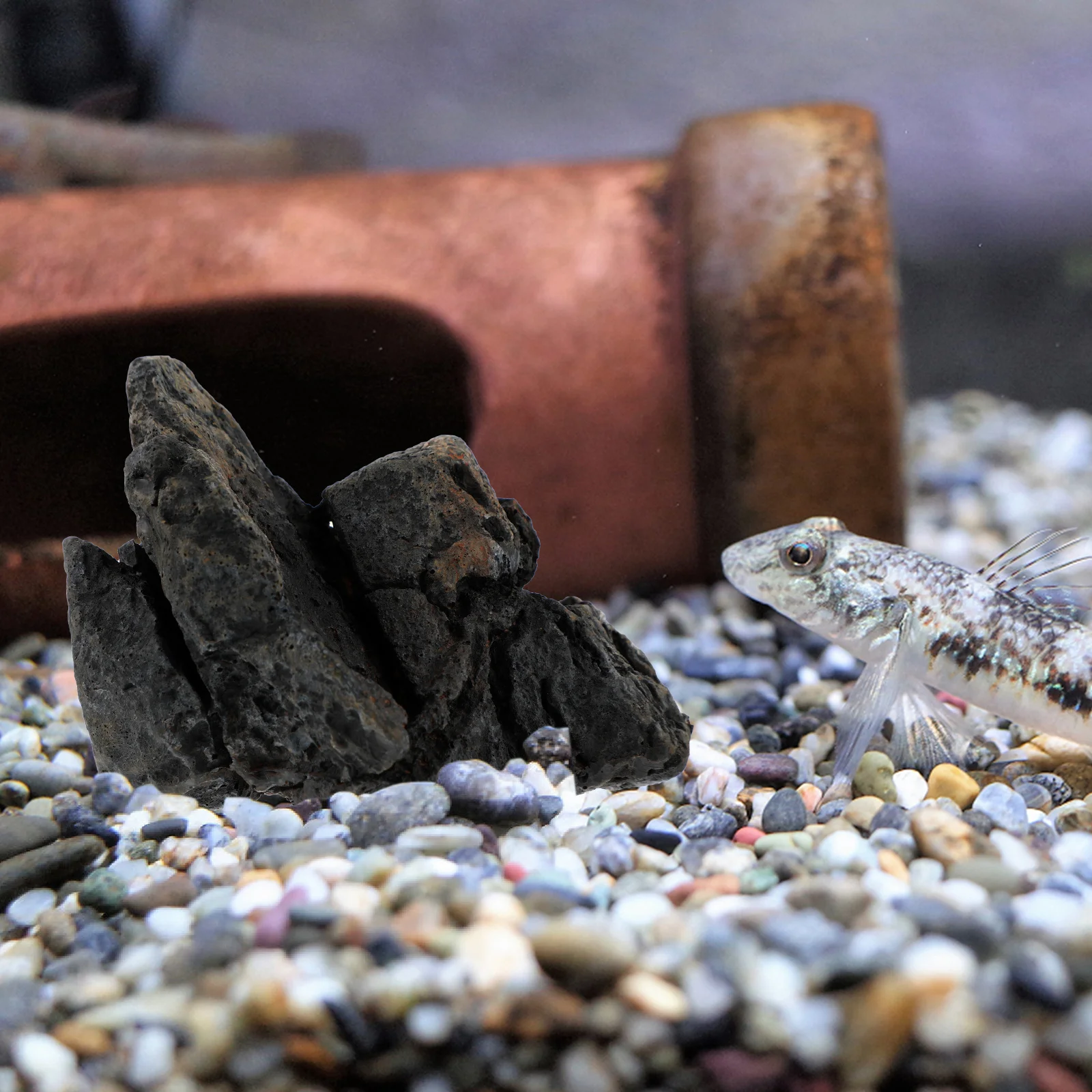 

Aquarium Stone Water Tank Decoration Mini Ornaments Rockery Fish Landscaping Artificial Habitat Eco Friendly Resin Material Safe