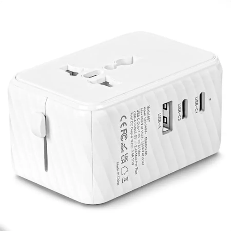 

EVA Mini Universal Travel Adapter Global Universal Plug Converter TypeC US UK EU AU European Travel Plug Adapter Universal Sock