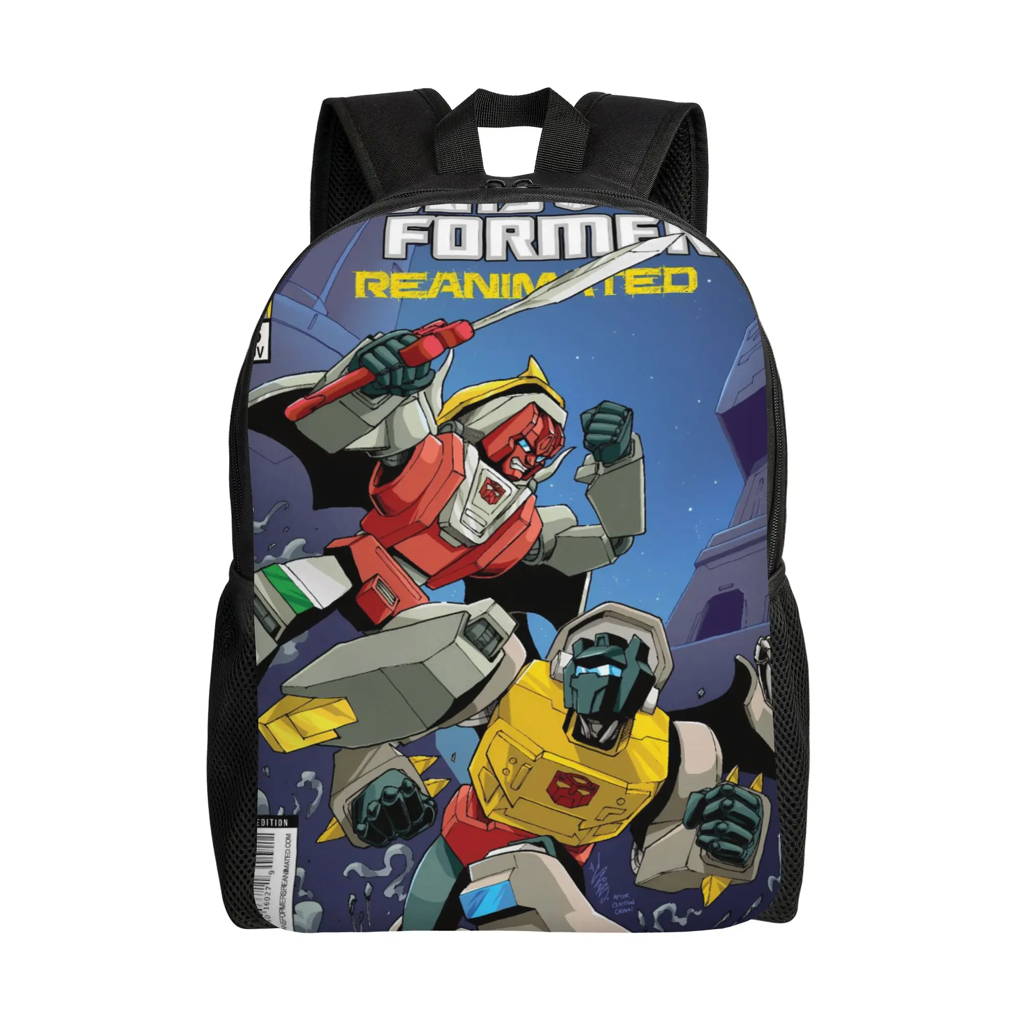 Transformered Cartoon Backpack Girl 3d Printing Pattern Backpacks Polyester Kawaii High School Bags Travel Colorful Rucksack