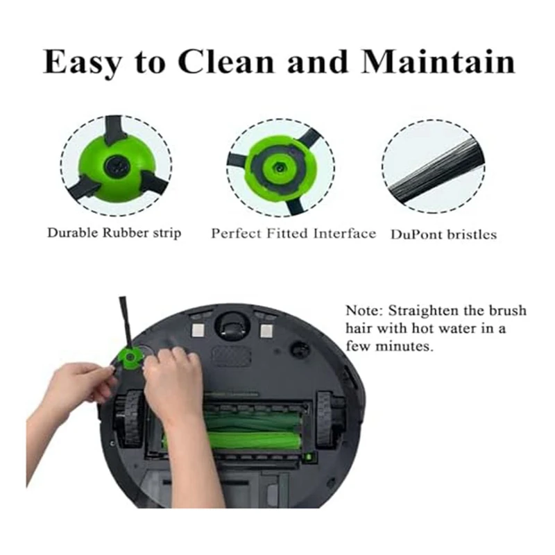 Szczotki do zamiatania krawędzi zestaw akcesoriów kompatybilne z Irobot Roomba I & J & E serii wszystkie modele, szczotki boczne akcesoria