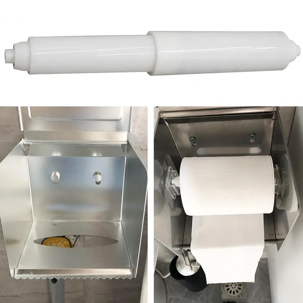 Toilet Paper Holder 3pcs Toilet Paper Holder Set Spring-loaded Replacement Rollers Adjustable Plastic Spindle Rods for Easy