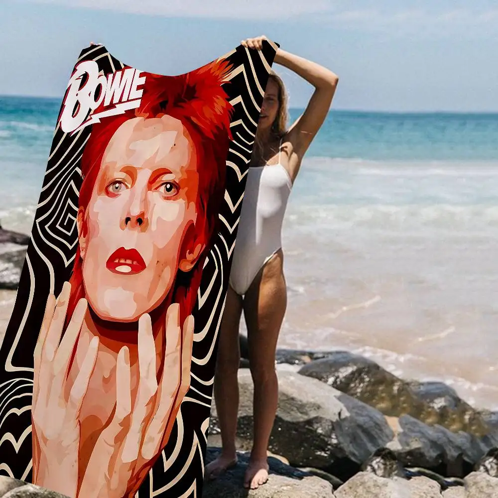 Rock Singer D-David B-Bowie Microfiber Printed Beach Towel Mountain Climbing Yoga Beach Swimming Running Absorbent Soft Towel