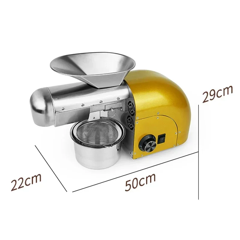 

1800W Fully Automatic Commercial Oil Press Machine With Roasting Frying Manual Rosin Press Hydraulic Cold Oil Making Extractor